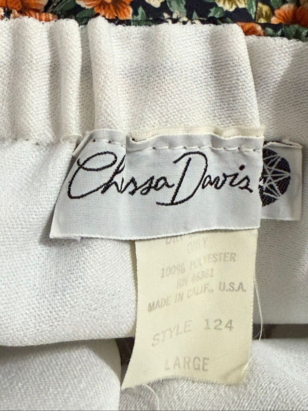 Vintage 70s Chessa Davis Skirt Women Made in USA floral L Prairie Maxi Peasant - Picture 5 of 5